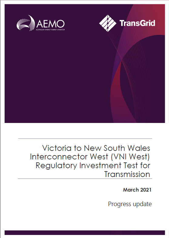 Report cover image for Vic to NSW Interconnector West project update